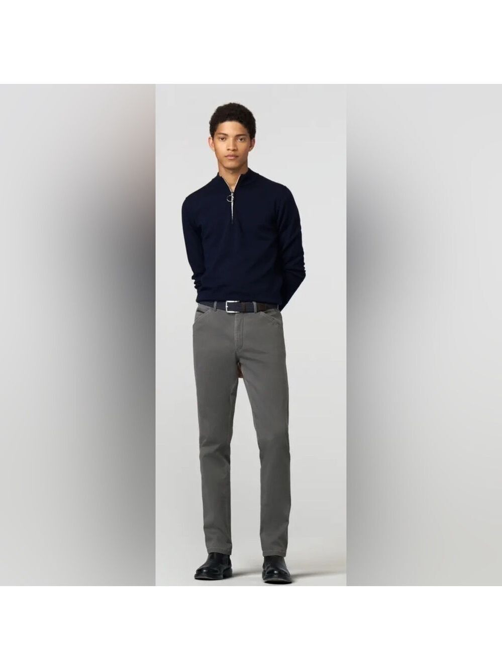 Meyer Chicago Modern Fit Business Casual Chino Flat Front Trousers Pants 38/32